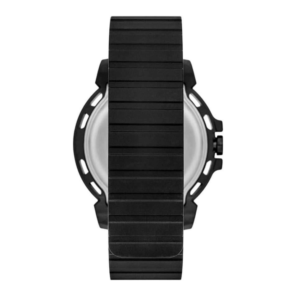 Reloj Skechers Newkirk SR5253 digital negro con detalles en rojo, visto por detrás