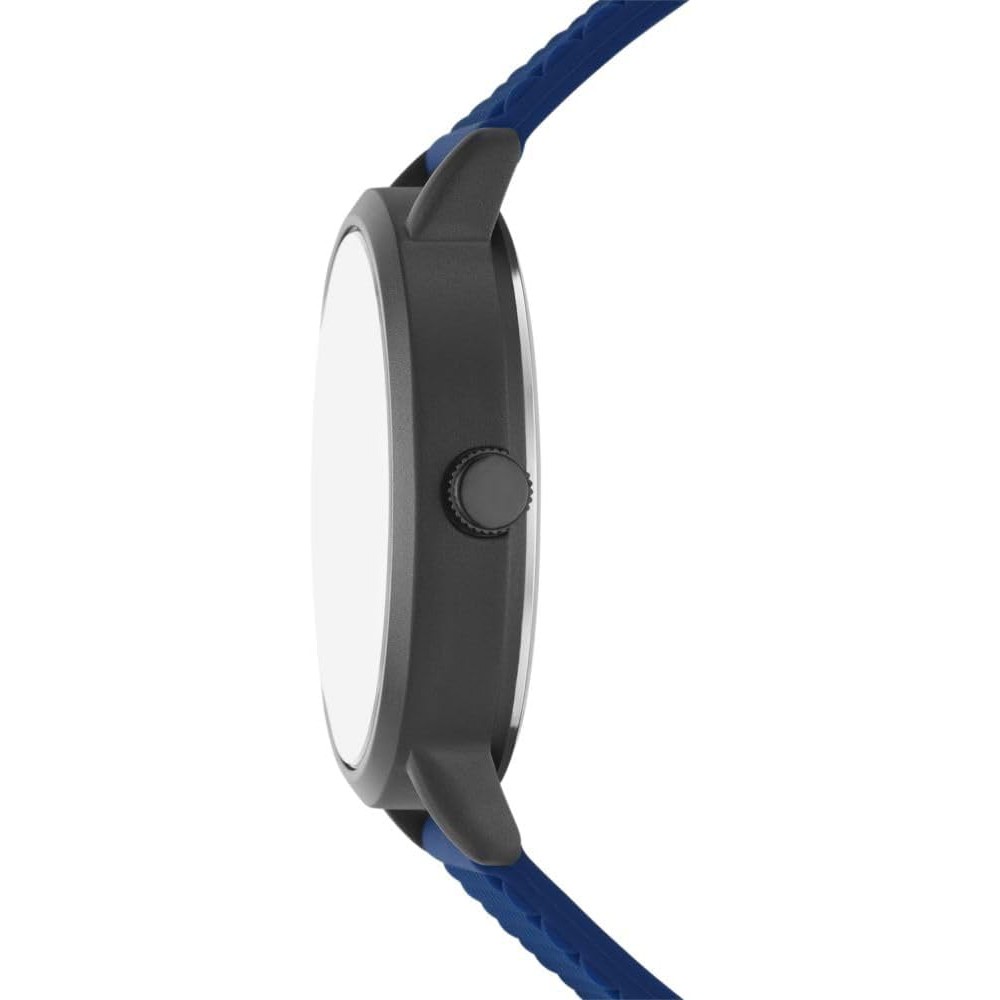 Set Skechers SR9123 con reloj de esfera gris y correa azul y cuatro pulseras, de perfil